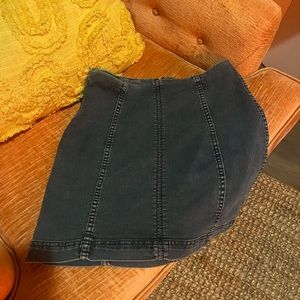 Free People Modern Femme blue Denim Mini Skirt